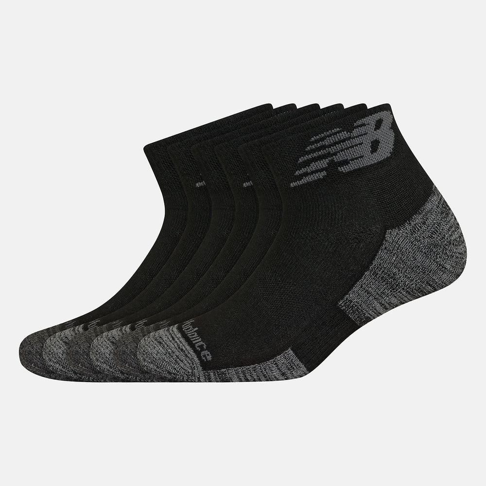 Performance Cushion Quarter Socks 6 Pack-Women|Men | New Balance