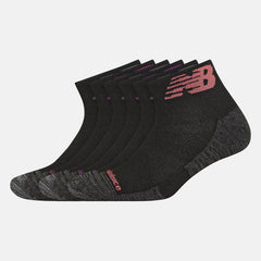 Performance Cushion Quarter Socks 6 Pack-Women|Men | New Balance