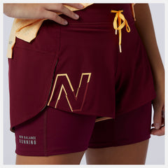 Printed Impact Run 2 In 1 Short-Women | New Balance
