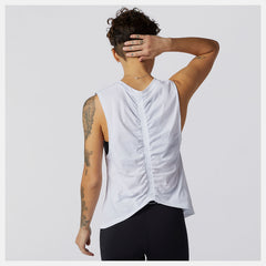 Relentless Cinched Back Graphic Tank-Women | New Balance