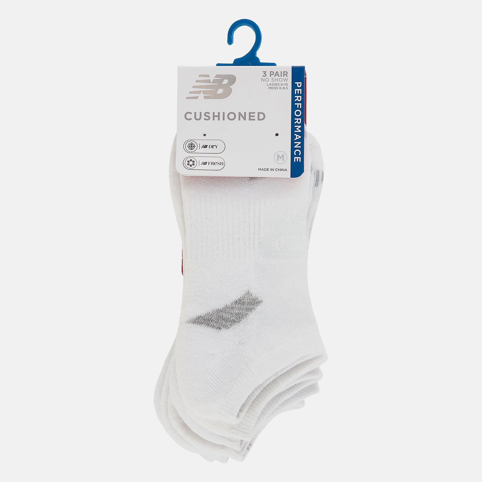 Performance Cushion No Show Socks 3 Pack-Women|Men | New Balance