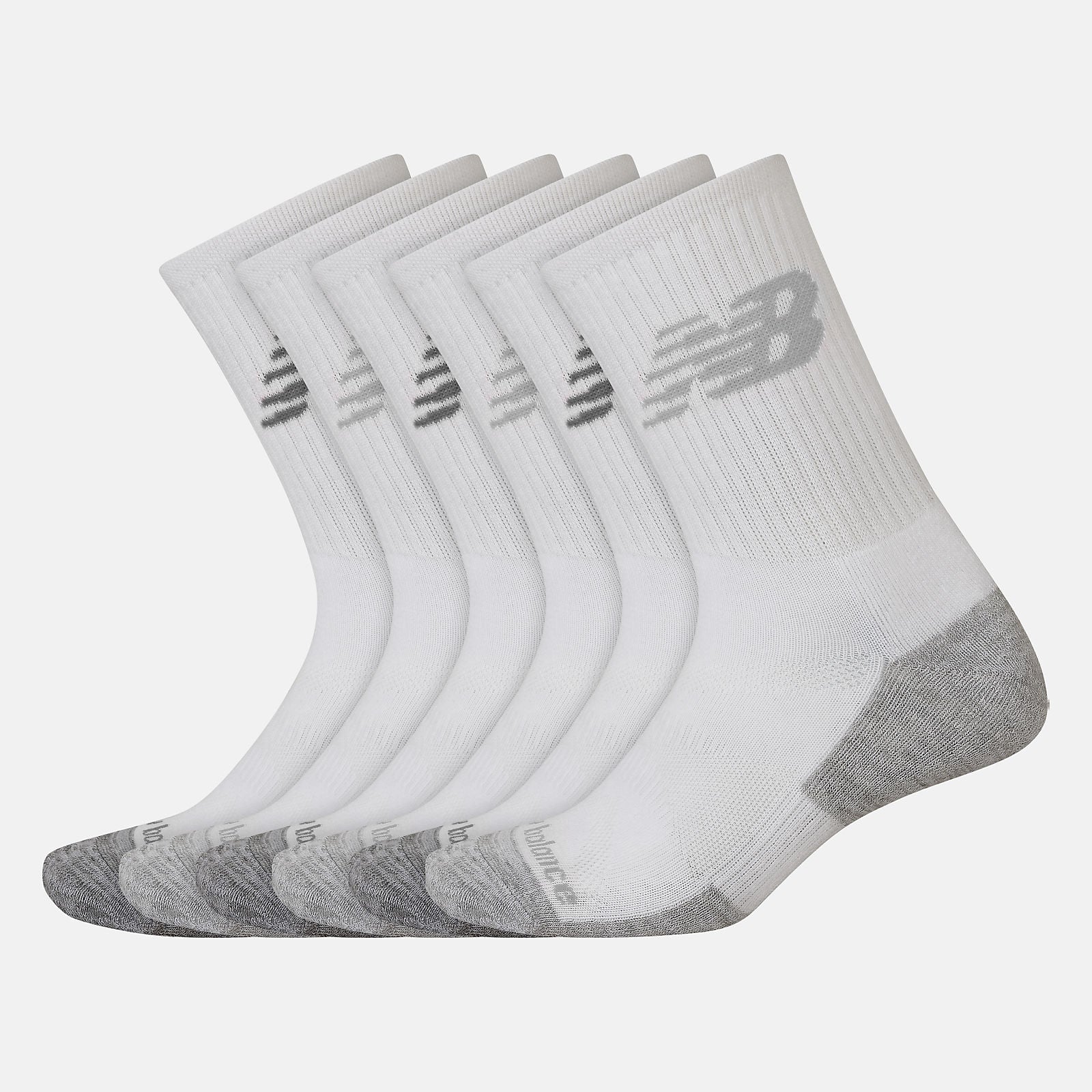 Performance Cushion Crew Socks 6 Pack-Women|Men | New Balance