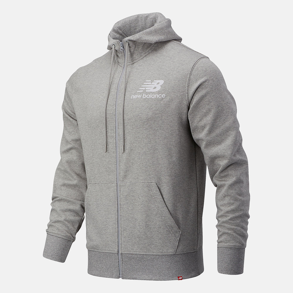 NB Essentials Stacked Full Zip Hoodie-Men | New Balance