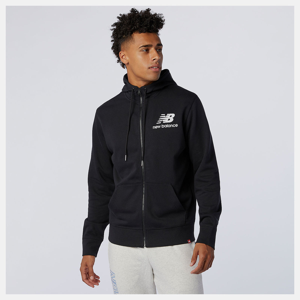 NB Essentials Stacked Full Zip Hoodie-Men | New Balance