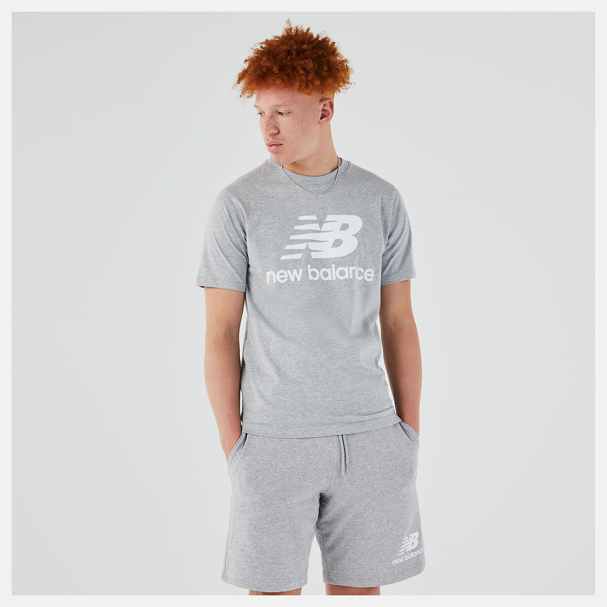 Essentials Stacked Logo Tee-Men | New Balance