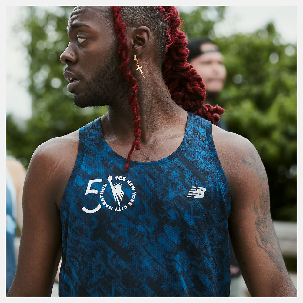 NYC Marathon Printed Impact Run Singlet-Men | New Balance