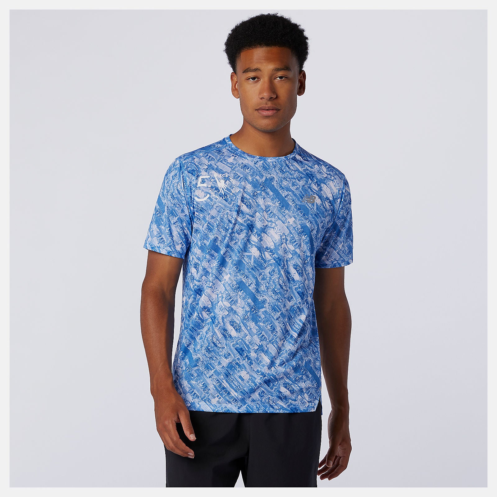 NYC Marathon Printed Impact Run Short Sleeve-Men | New Balance