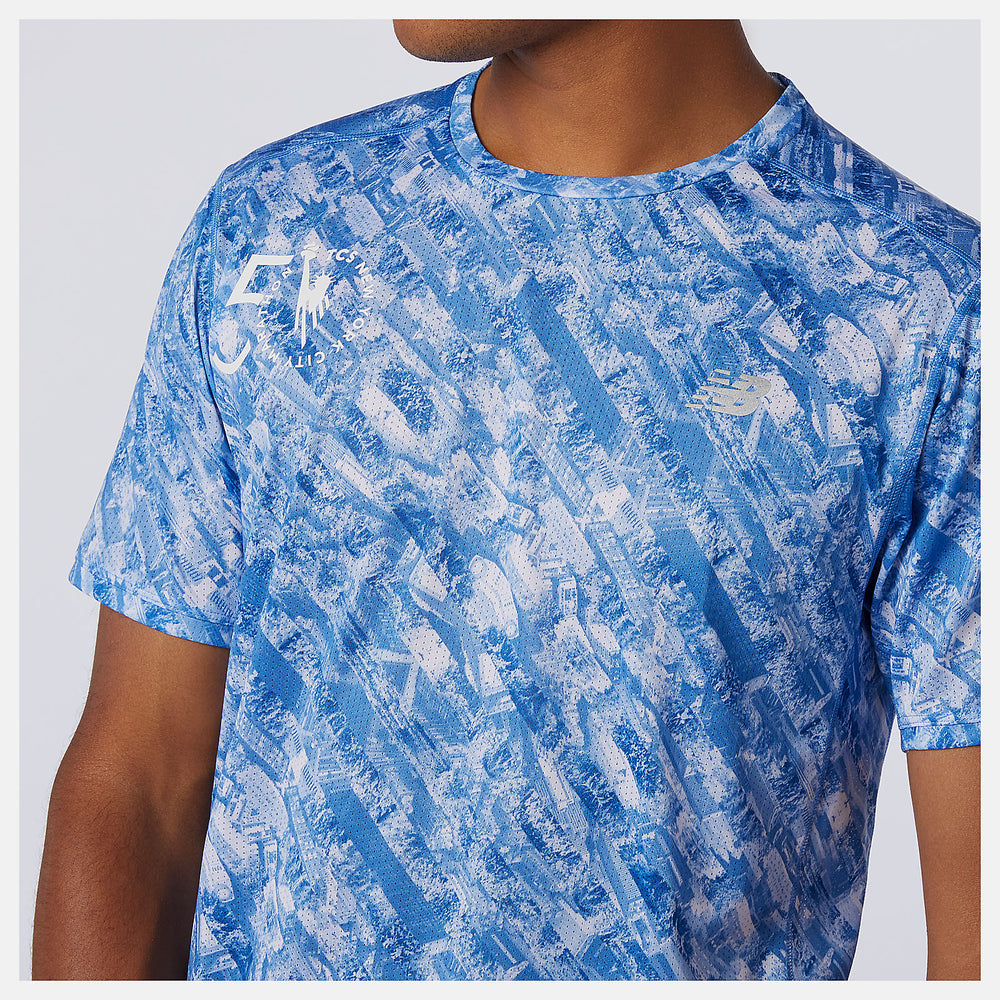 NYC Marathon Printed Impact Run Short Sleeve-Men | New Balance
