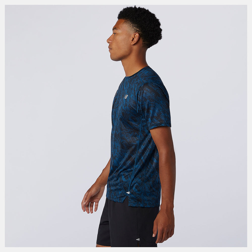 NYC Marathon Printed Impact Run Short Sleeve-Men | New Balance