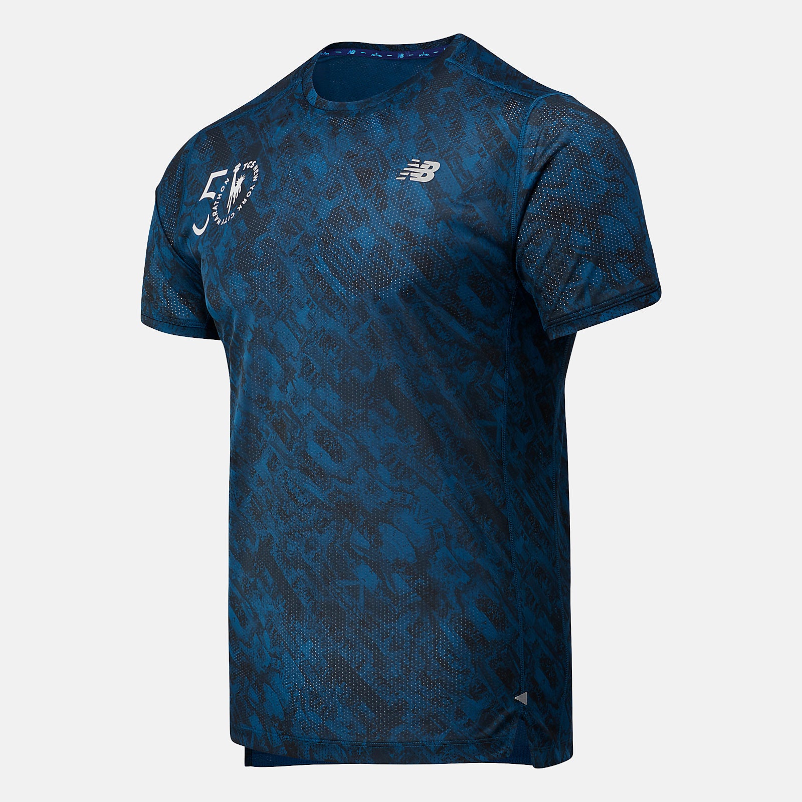 NYC Marathon Printed Impact Run Short Sleeve-Men | New Balance