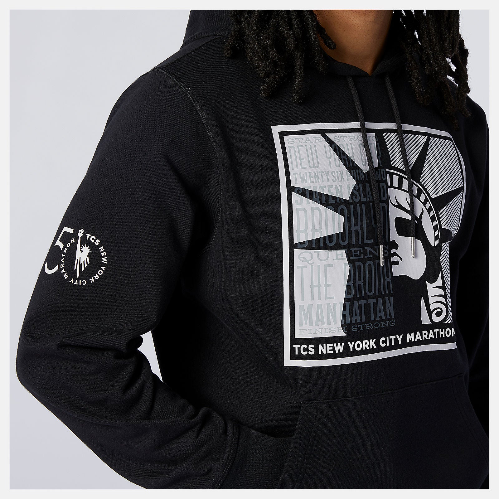 NYC Marathon Essentials Stacked Logo Po Hoodie-Men | New Balance