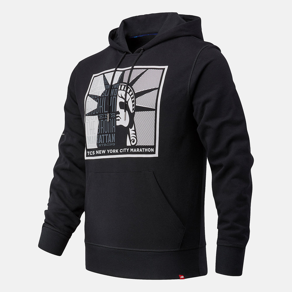 NYC Marathon Essentials Stacked Logo Po Hoodie-Men | New Balance
