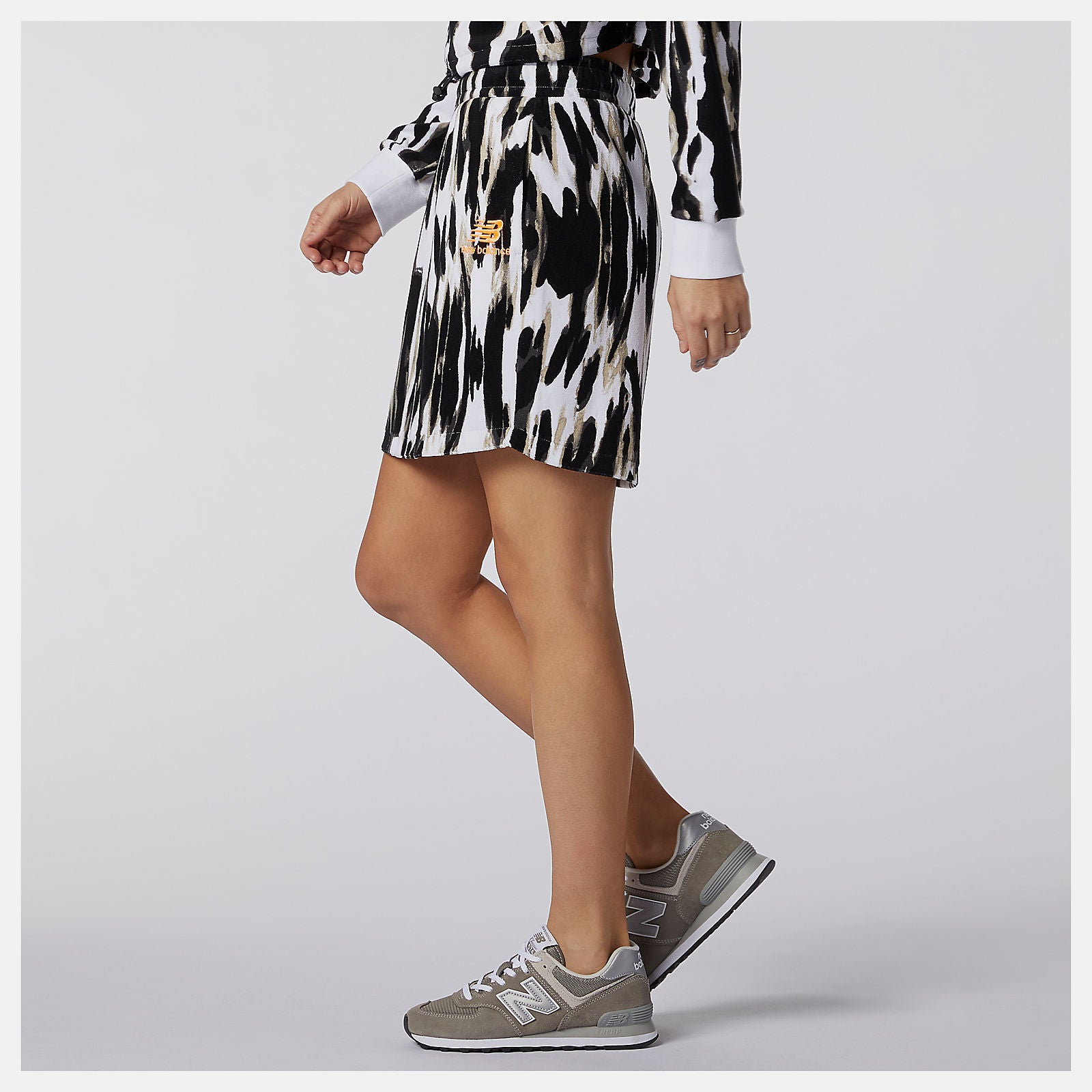 NB Athletics Collide Printed Terry Skirt-Women | New Balance