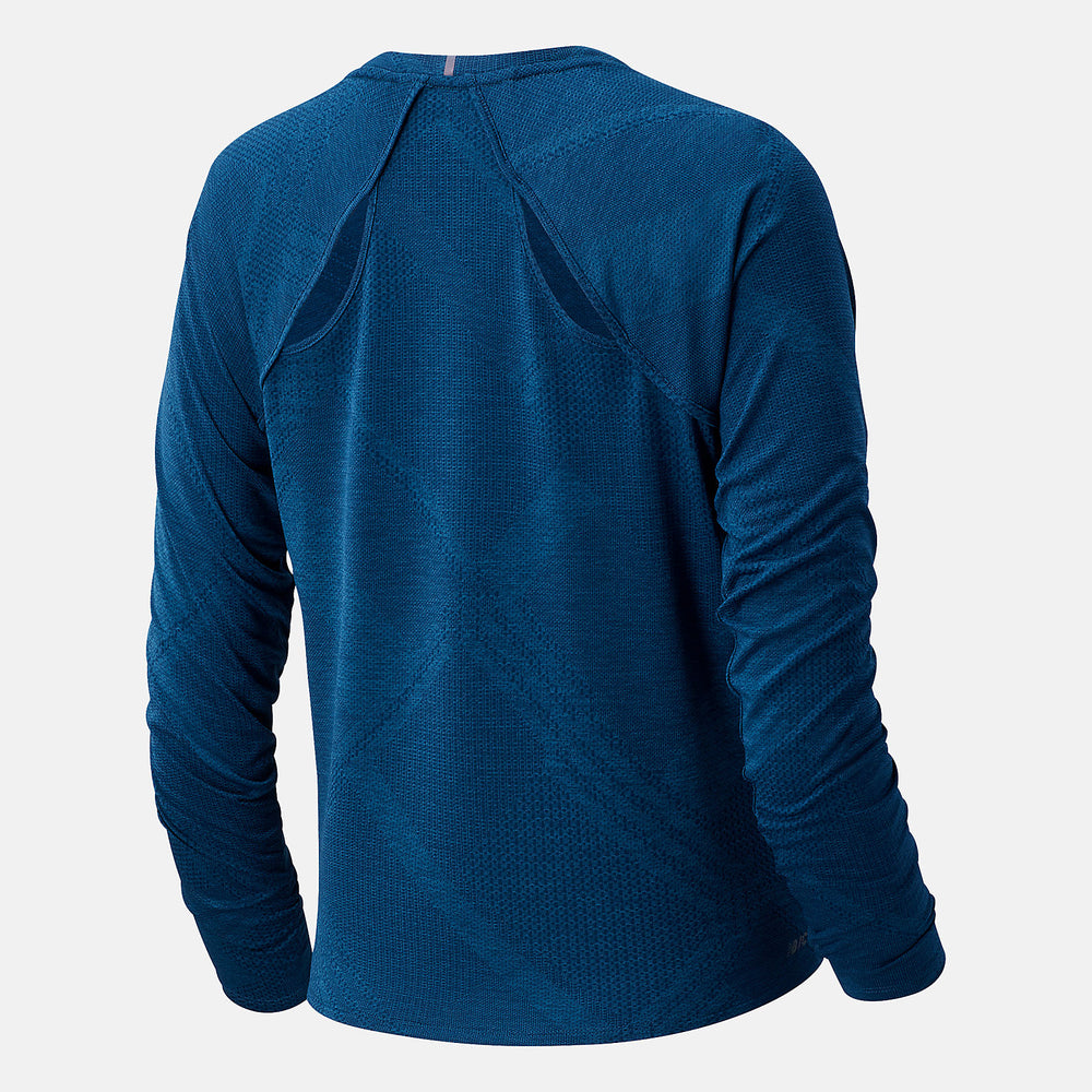 NYC Marathon Q Speed Fuel Jacquard Long Sleeve-Women | New Balance