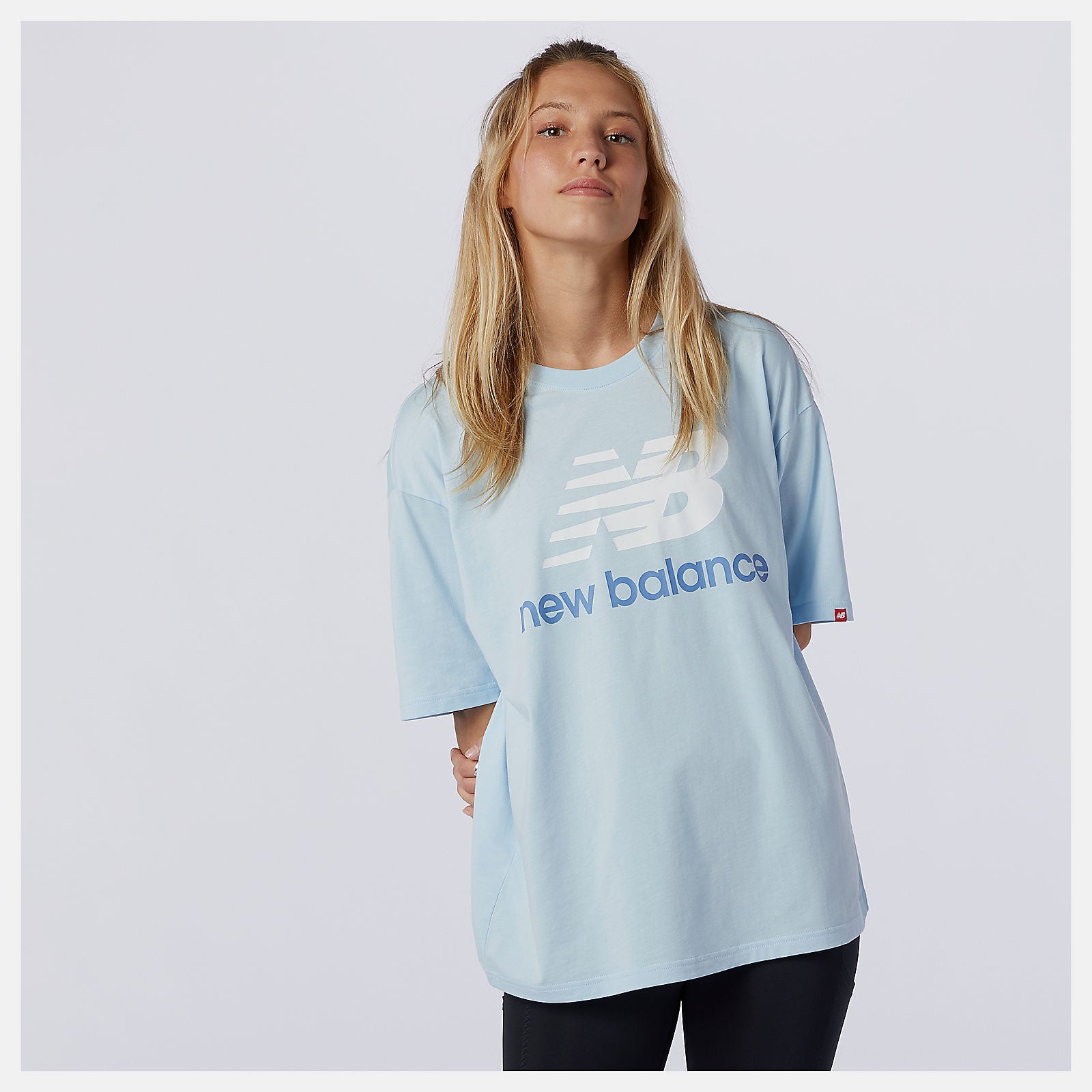 NB Essentials Stacked Logo Tee-Women | New Balance