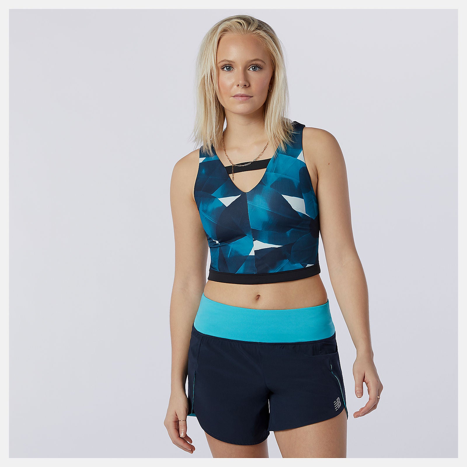 Transform NBSleek Printed Crop Top-Women | New Balance