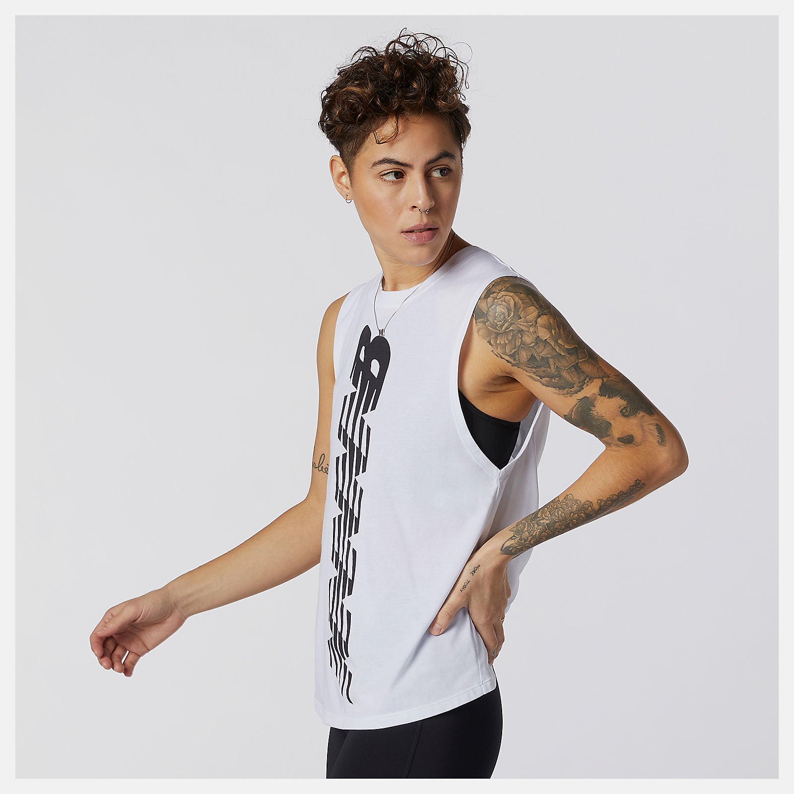 Relentless Cinched Back Graphic Tank-Women | New Balance