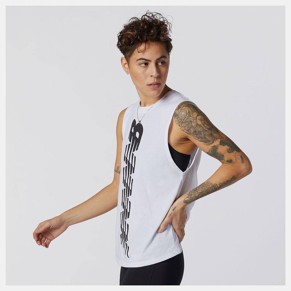 Relentless Cinched Back Graphic Tank-Women | New Balance