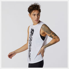 Relentless Cinched Back Graphic Tank-Women | New Balance
